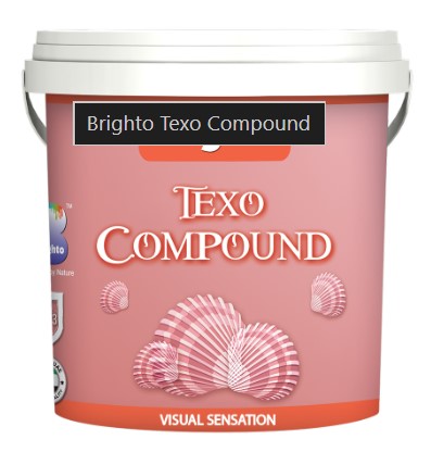 Brighto Texo Compound Exterior Texture Paint – High Build Decorative Wall Coating for Durable Weather Resistant Exterior Walls